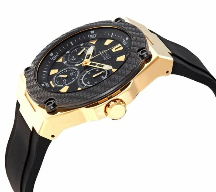 GUESS W1049G5 Legacy Quartz Black Dial 45mm Men's Watch | eBay