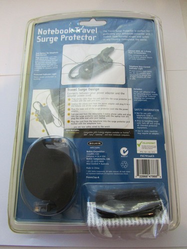 BELKIN FSC791auC6 NOTEBOOK TRAVEL SURGE PROTECTOR SEALED UNUSED - Picture 2 of 5