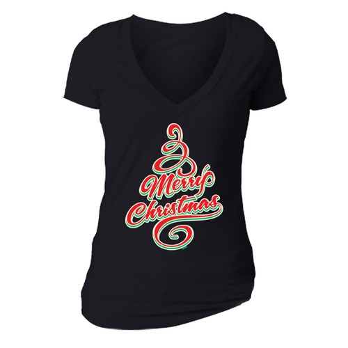 UGLY CHRISTMAS Shirt Party Women Vneck 