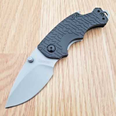 Kershaw Shuffle Folding Knife 2.25'' 8Cr13MoV Steel Drop Blade Black GRN Handle