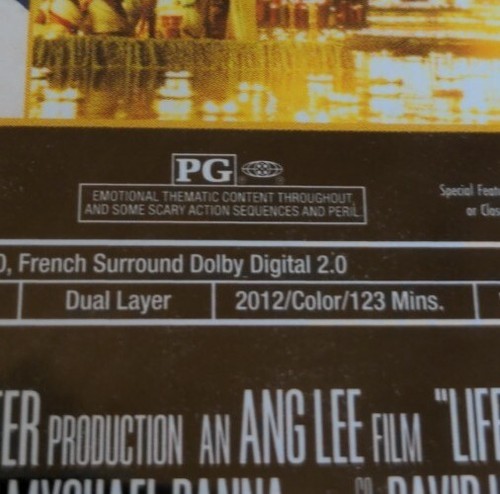 Life of Pi DVD Suraj Sharma Irrfan Khan Gerard Depardieu Tabu Rafe Spall - Picture 3 of 3