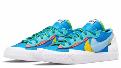 Nike Blazer Low x Sacai x Kaws ''Neptune Blue'' DM7901-400 Size 13 NEW