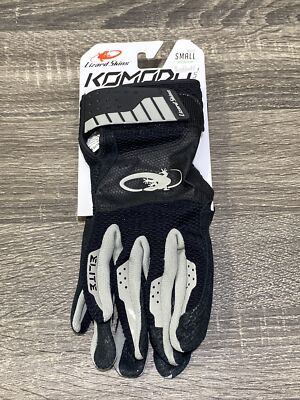 Lizard Skins Komodo Elite Batting Gloves Pair Black / Gray Adult Size Small