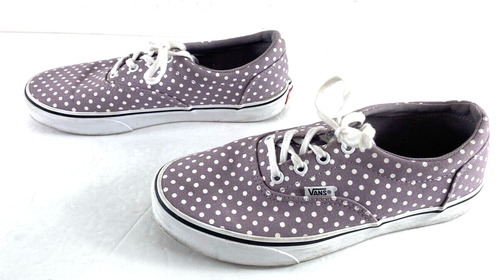 Vans Women's Purple Polka Dot Shoes Sneakers EUC Size 8.5 - Picture 2 of 8