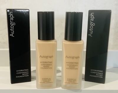 M&S Autograph Hydrating Confidence Boost Foundation 28ml X 2 FC09 Ivory Rare