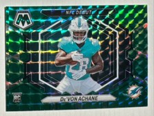 DEVON ACHANE 2023 Mosaic Green Mosaic Prizm NFL Debut Rookie RC ND-8 Dolphins