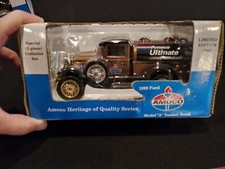 Amoco Die Cast Metal Locking Coin Bank 1929 Ford Model A Tanker Bank