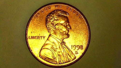 1998 D Lincoln Penny ERROR- die crack obverse left shoulder and DDO - Picture 19 of 19