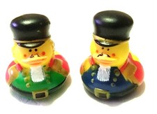 Awesome Pair of 3" Character Rubber Duck Bath Swim Toys GUC r1