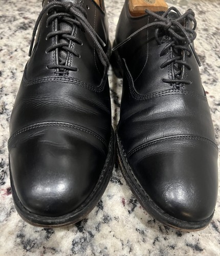 Allen Edmonds Port Washington Park Avenue Black Leather Mens Cap Toe Shoes 9.5C - Picture 2 of 11