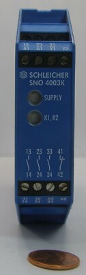 Schleicher D-13597 Safety Relay E-Stop Gauge Switch TypSNO4003K AC/DC24V 50-60Hz