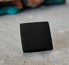 Black Onyx Ring 925 Sterling Silver Unique Gemstone Shape All Size Mo**