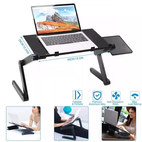 ❤️ 360° Adjustable Laptop Table Stand Lap Sofa Bed Tray Computer Notebook Desk