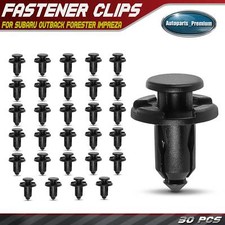 30pcs 10mm Nylon Push-type Reainter Fasteners Fender Grille Clips For Subaru 30pcs 10mm Nylon Push-type Reainter Fasteners Fender Grille Clips For Subaru