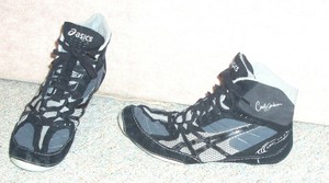cael sanderson wrestling shoes