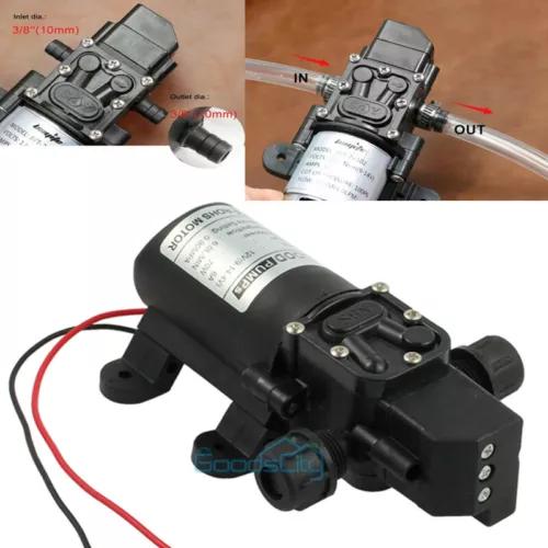 12V 130PSI Water Pump Pressure Diaphragm Self Priming Pump for RV Boat Caravan - Picture 18 of 20