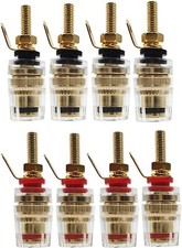 GeeSo 42mm Speaker Terminal Gold Plated Banana Plug CompatibleSet of 8