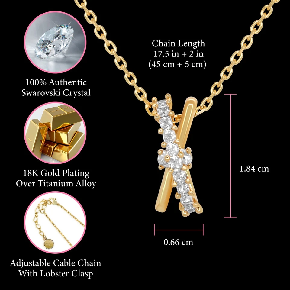 TRYNDI Collar Chapado en Oro 18k Torcido Dorado para Mujer, Regalo de Navidad para Esposa Foto 4 de 4