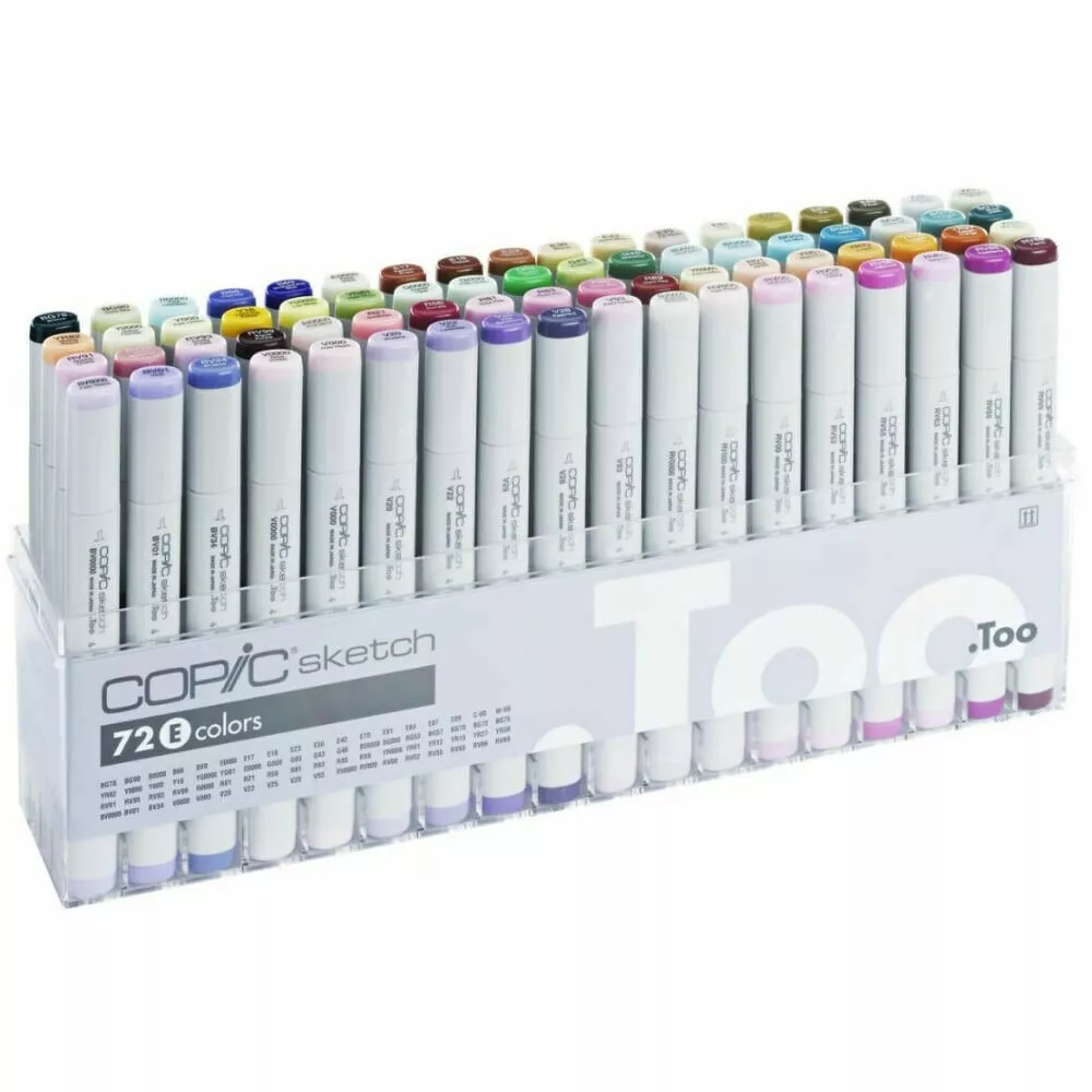 Copic Sketch Marker 72 Color Set E Premium Artist Markers