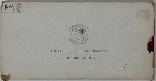 Liberia 1979 8 Coin Key Proof Set O. A. U. July Mintage 1,857 w/ Silver Elephant - Picture 3 of 3