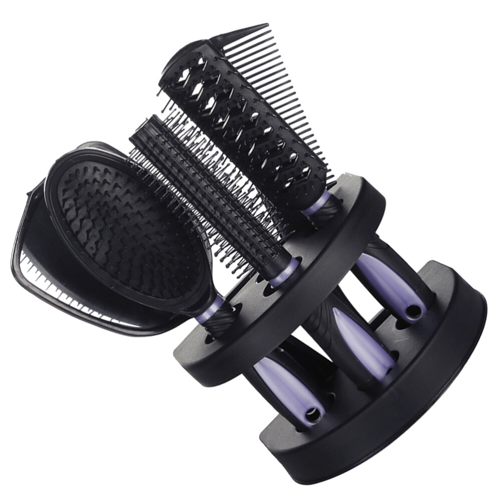 5 Pcs Mirror Hair Comb Set of Hairbrush Holder Styling Tool eBay