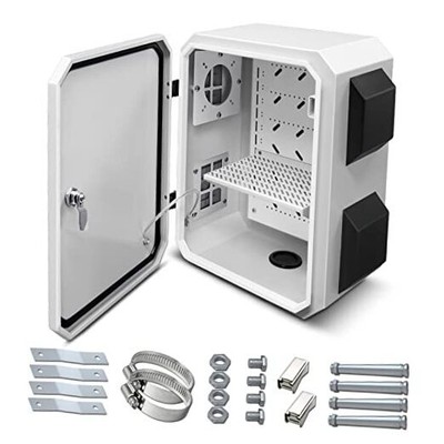 Outdoor Electrical Box, Cold-Rolled Steel Plate, Aluminum 15.7'' x 11.8'' x 7.9''