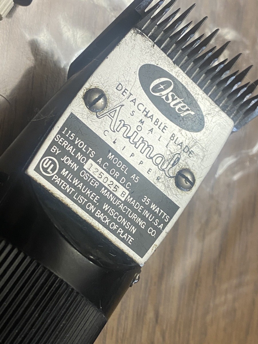 Oster Model A5 Small Animal Clippers - Nail Clipper & Metal Comb