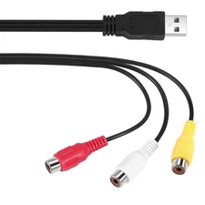 USB to 3RCA Cable USB Female to 3  Rgb Video AV Composite Adapter Converter7674