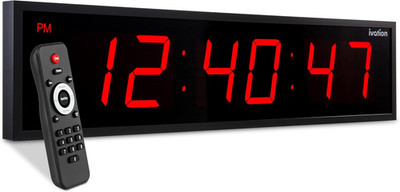 Ivation Oversized 24'' Large Digital LED Clock | Big Digital Clock W/Multi-Functi