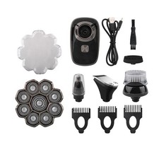 Bawldy Pro Head Shaver 9 Heads,Bawldy 9.0 Ultra 9D Floating Magnetic Blade Heads