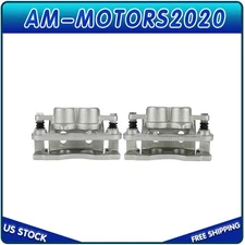 Brake Front Pair Calipers w/Bracket For 2008-2019 Chevrolet Tahoe GMC Yukon