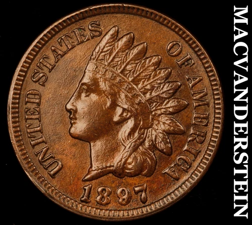 1897 Indian Head Cent- Choice Gem Brilliant Uncirculated+++ Luster #J108