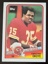 1988 Topps Christian Okoye Rookie RC #363 KC Chiefs Set Break MT