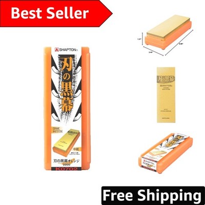 Shapton K0702 Medium Whetstone #1000 for Precision Knife Sharpening - Orange