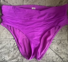Dunnes Stores Purple Bikini Bottoms Only Size 10 Swimwear Swimming High Waist