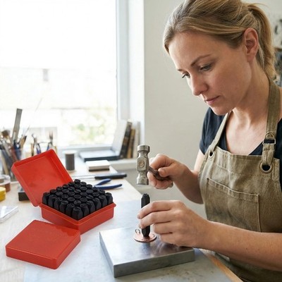 36 PCS Number Letter Stamp Set for DIY Carving Embossing on Metal Wood Leather