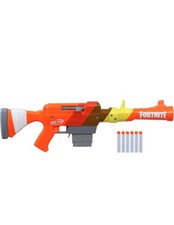 Nerf Fortnite HR Dart Blaster, Ruff Wrap Design, 6-Dart Elite Clip, 6 Nerf Elite