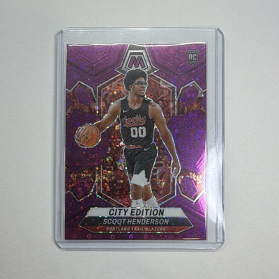 Panini 2023-24 Mosaic City Edition Scoot Henderson Blazers #275 Purple /50 RC