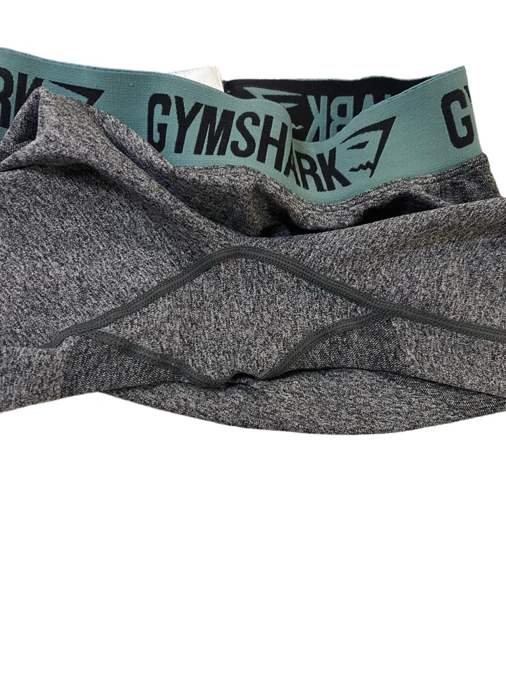 Gymshark Grey Teal Marl 紧身裤弹力高腰女式小号 — 第 4/4 张图片