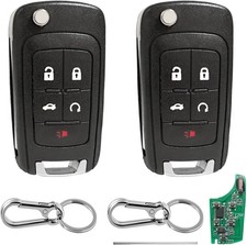 5 Button Keyless Entry Remote Control Flip Key Fob Replacement for Chevy Cruze I