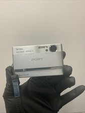 Cámara digital Sony Cyber-Shot DSC-T9 6,0 MP plateada probada funcionando SIN BATERÍA