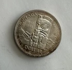 1958 Canadian Totem Pole/British Columbia Silver Dollar - $ 1 Coin, 80% Silver