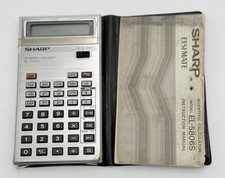 Vintage Sharp Elsimate Scientific Calculator EL-5806S with User Manual 