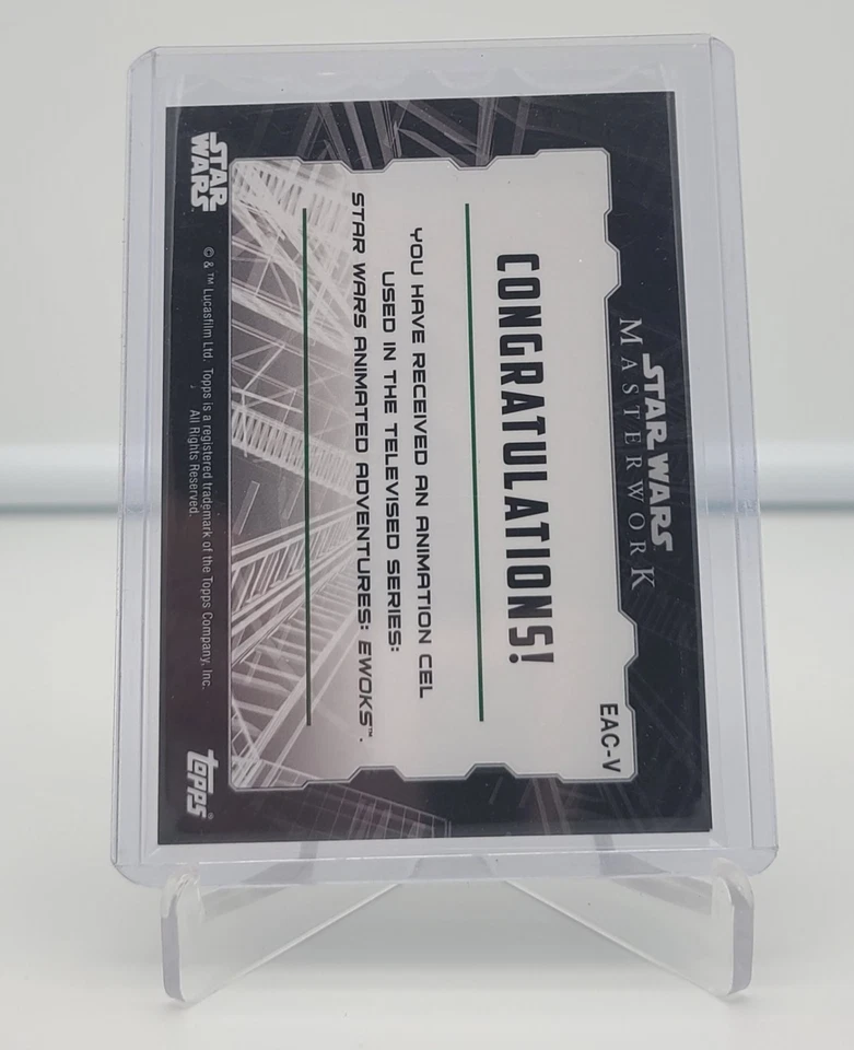 2017 Topps Star Wars Masterwork Original Animation Cel Relics Ewoks 1/1 - Image 2 of 2