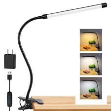 Clip on Light 8W Reading Lights for Books in Bed, Adjustable 3 Modes 10 Brigh...