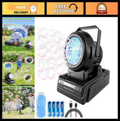 Rechargeable Bubble Machine - Automatic Bubble Blower for Kids & Toddlers - 2000