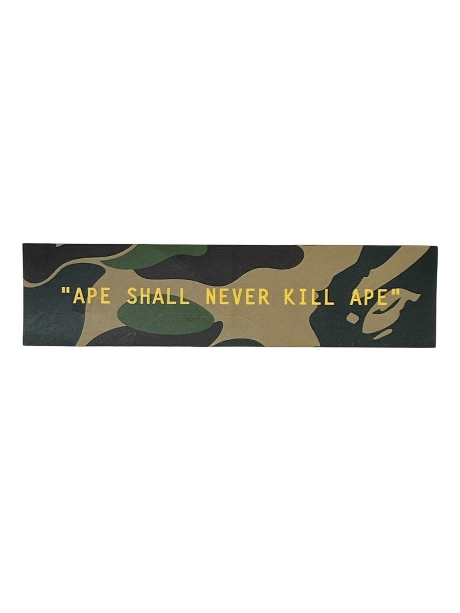 Vintage BAPE Box Logo Sticker Camo A Bathing Ape Shall Not Kill