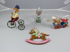 Disney Holiday Christmas Ornaments Set Duck Tricycle Bear Train Horse