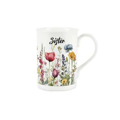 Wildflower Sister Tasse - Floral Meadow Bone China Becher Kaffee/Tee Geschenk Geschenk
