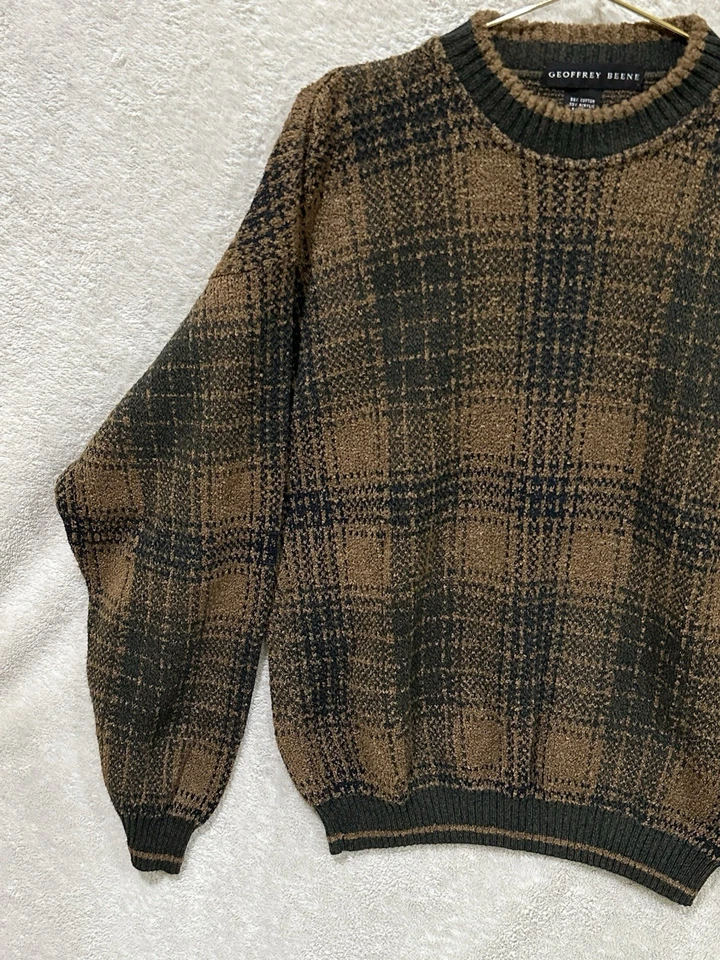 Suéter Tejido Vintage Años 90 Para Hombre Mediano Multicolor Rayas Cuello Redondo Hecho en Italia Foto 3 de 4